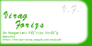 virag forizs business card